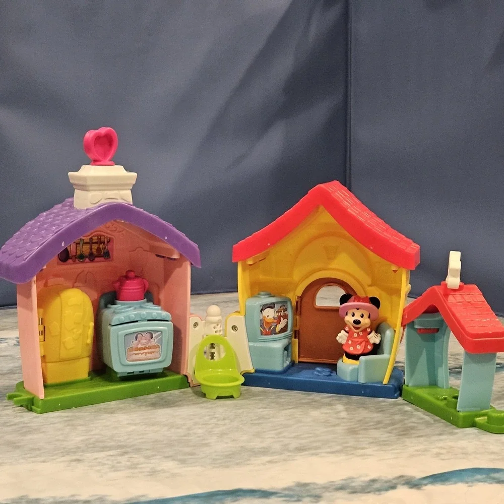 Fisher Price Little People Disney Minnie Mouse House Playset Airplane Figure Lot